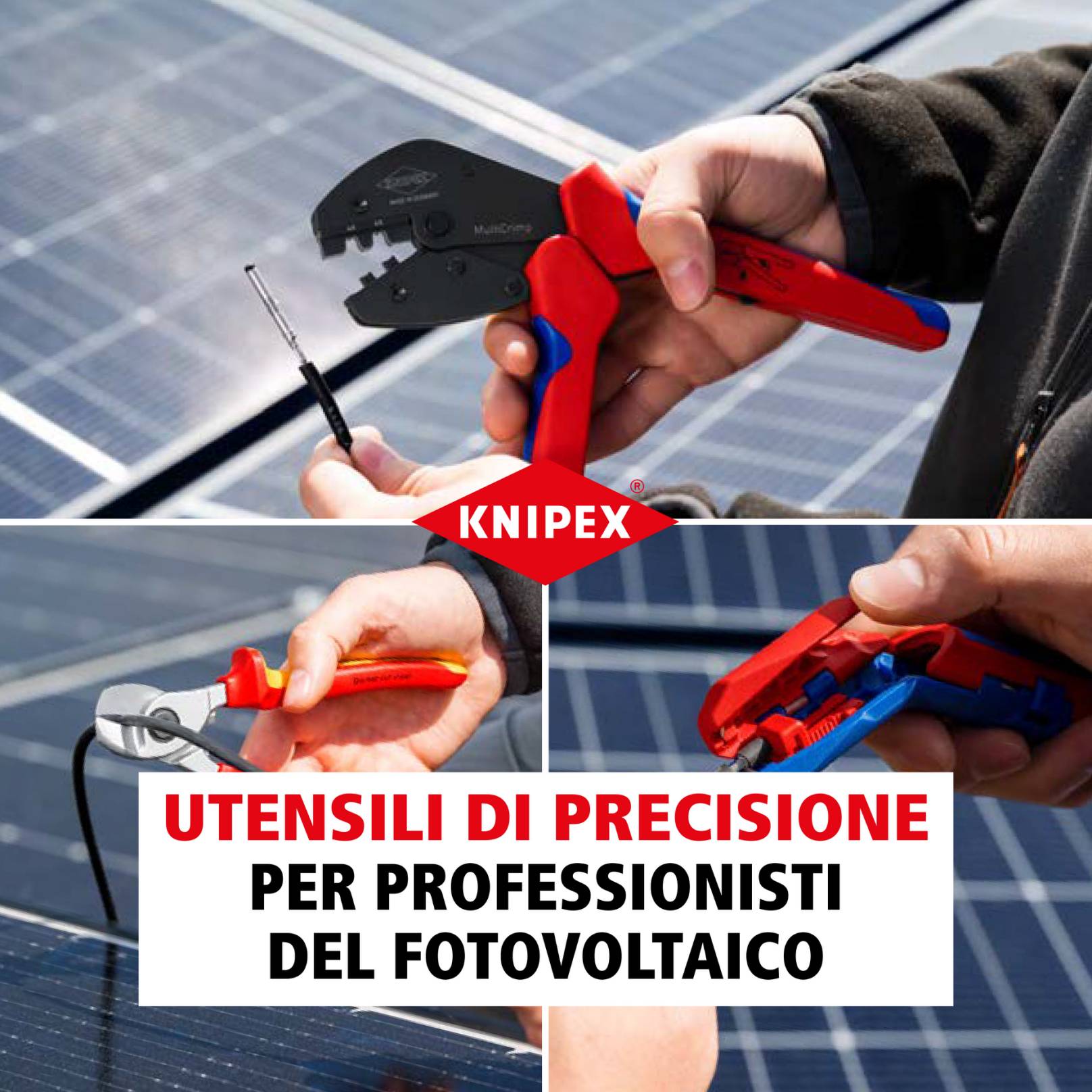 Utensili di precisione per professionisti del fotovoltaico